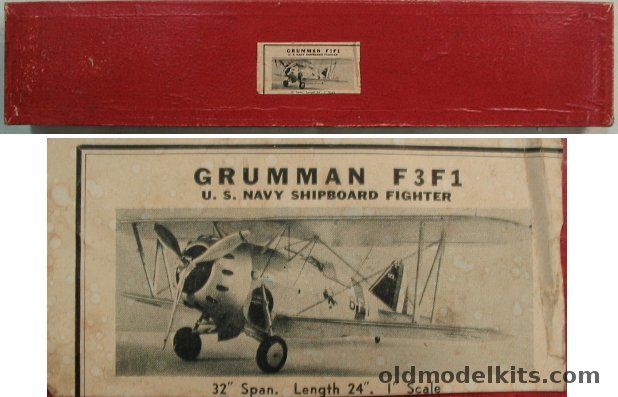 Miniature Aircraft 1/12 Grumman F3F-1 (F3F1) US Navy Fighter - 32 inch Wingspan Balsa Wood Aircraft Kit plastic model kit